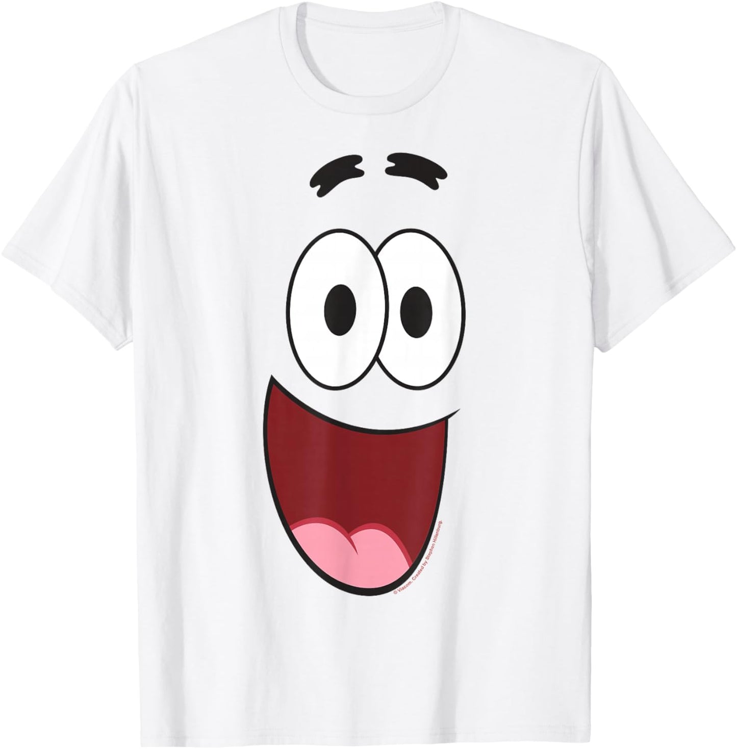 Spongebob Squarepants Halloween Patrick Smiling Face Costume T-Shirt - T-Shirt | White