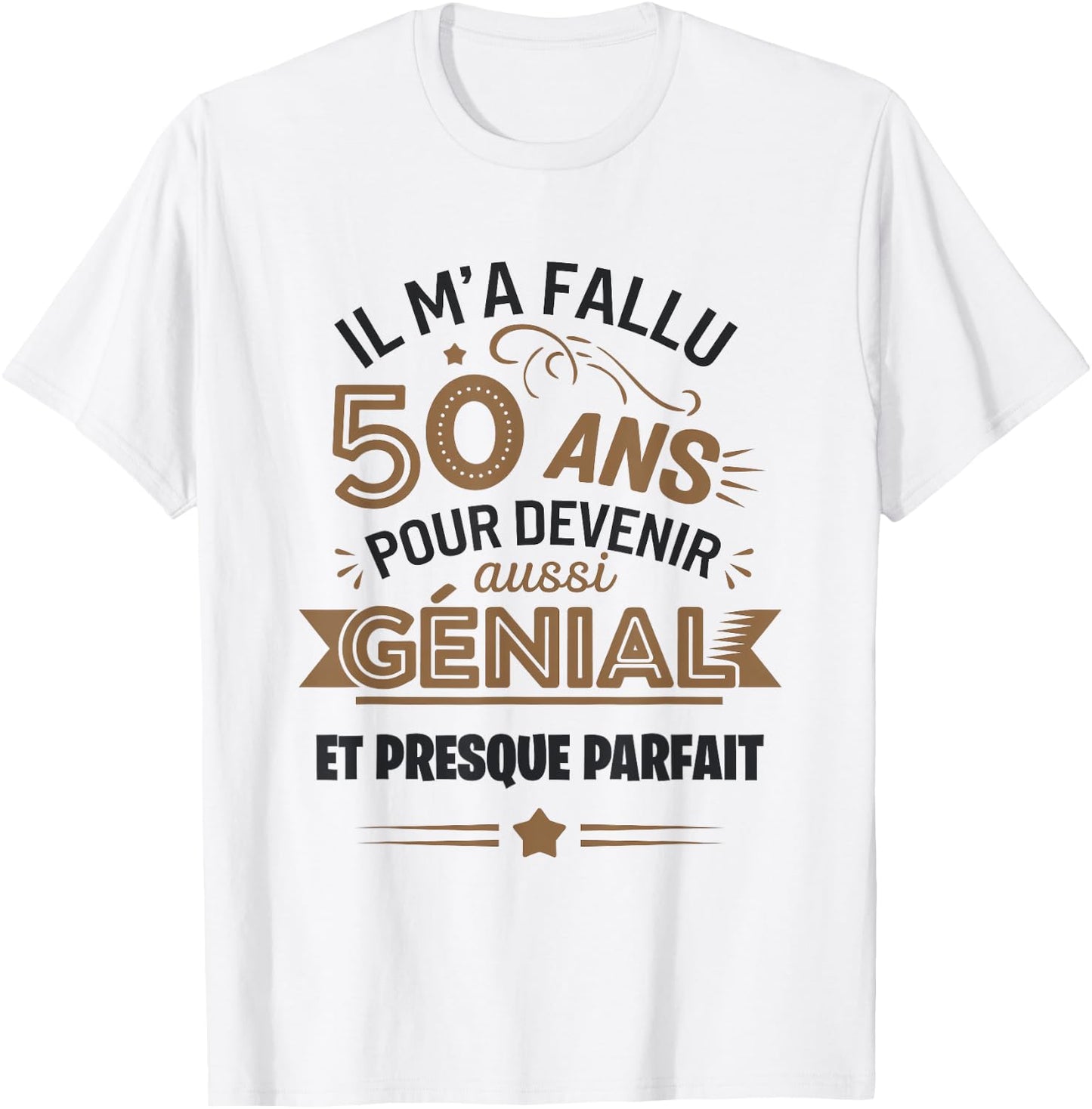 50 years birthday 50 years gift 50 years funny , white, S T-Shirt - T-Shirt | White