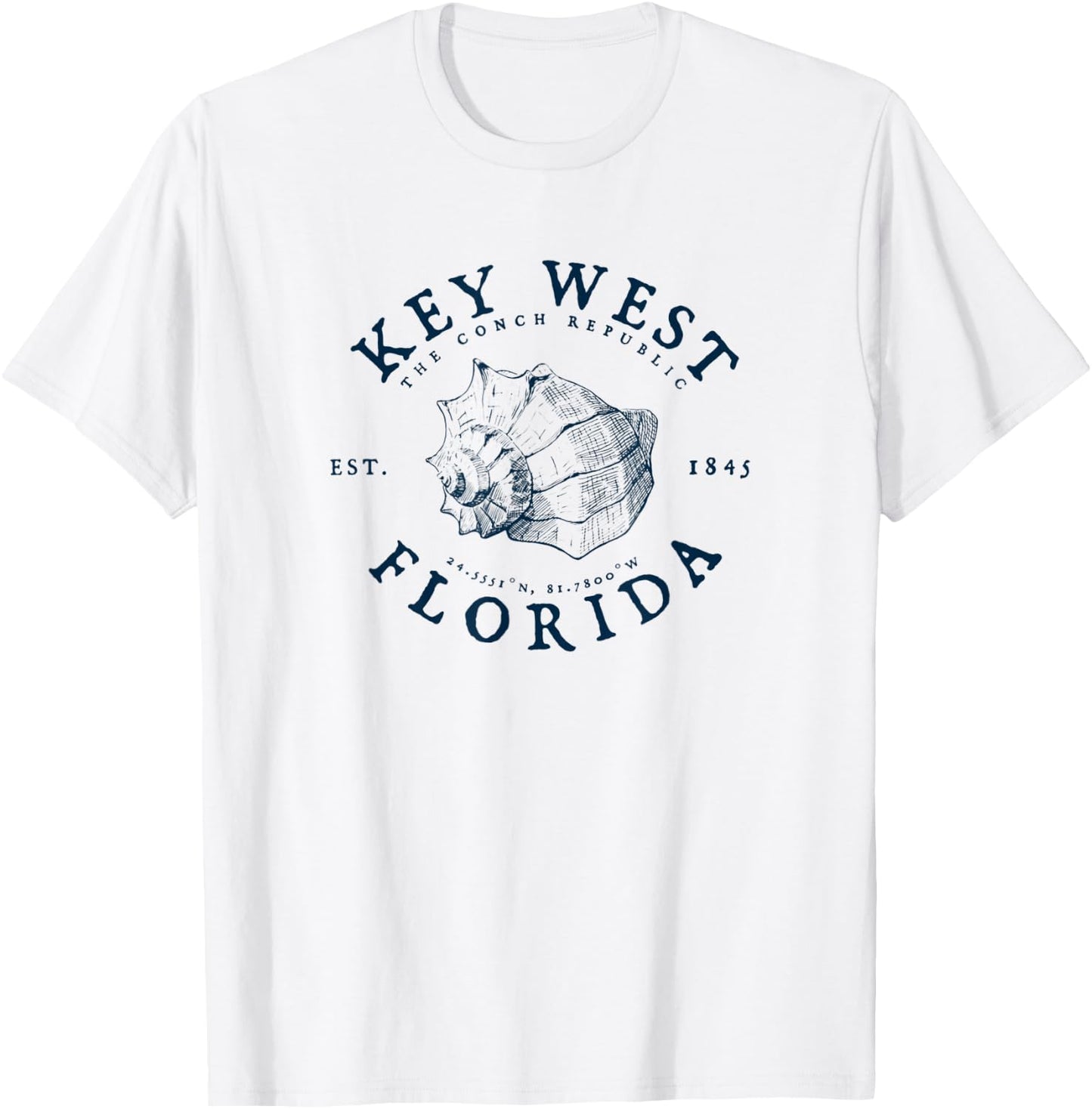 Key West Florida Conch Republic FL Floridian T-Shirt - T-Shirt | White