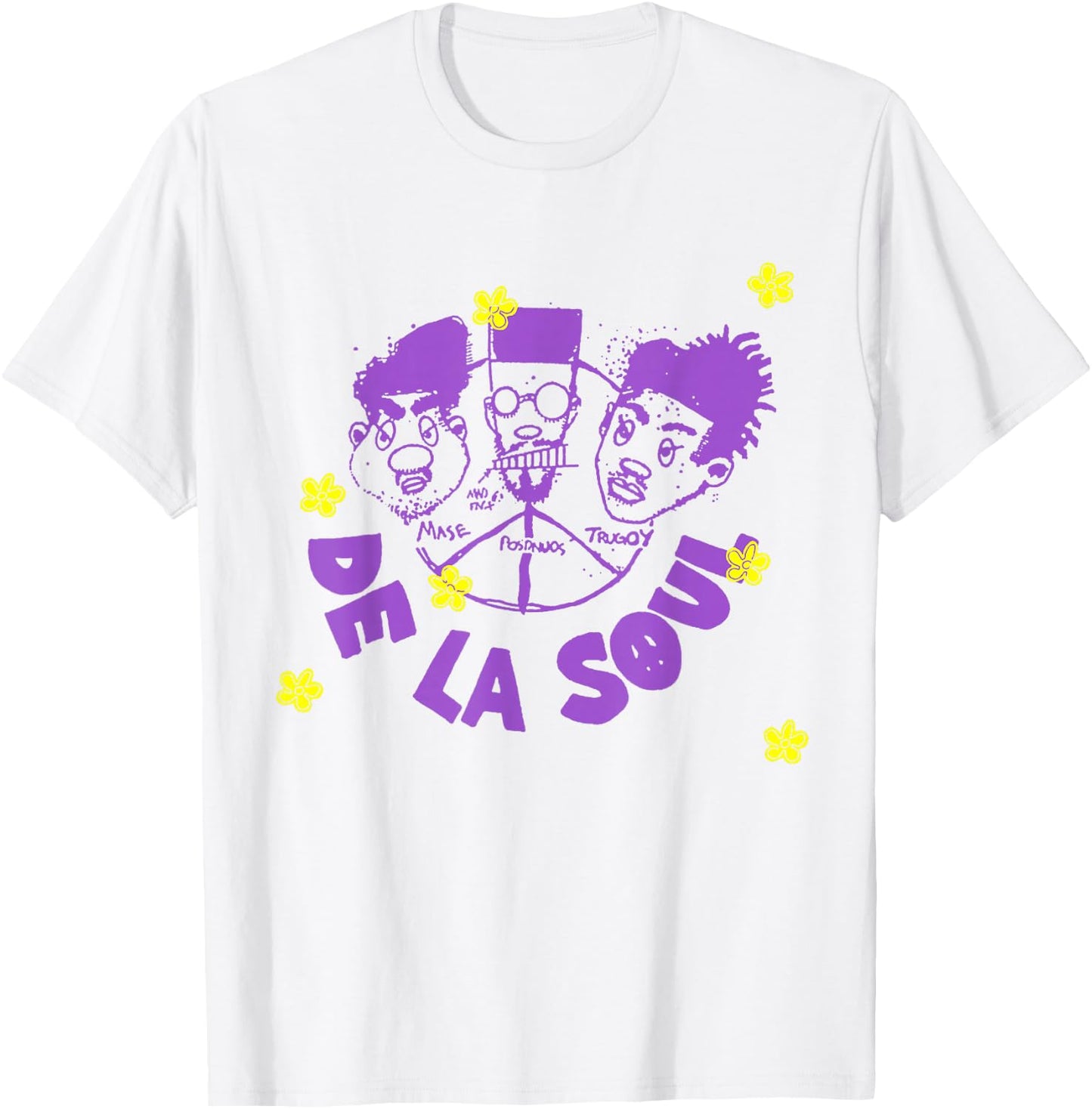 Official De La Soul Illustrated , White T-Shirt - T-Shirt | White