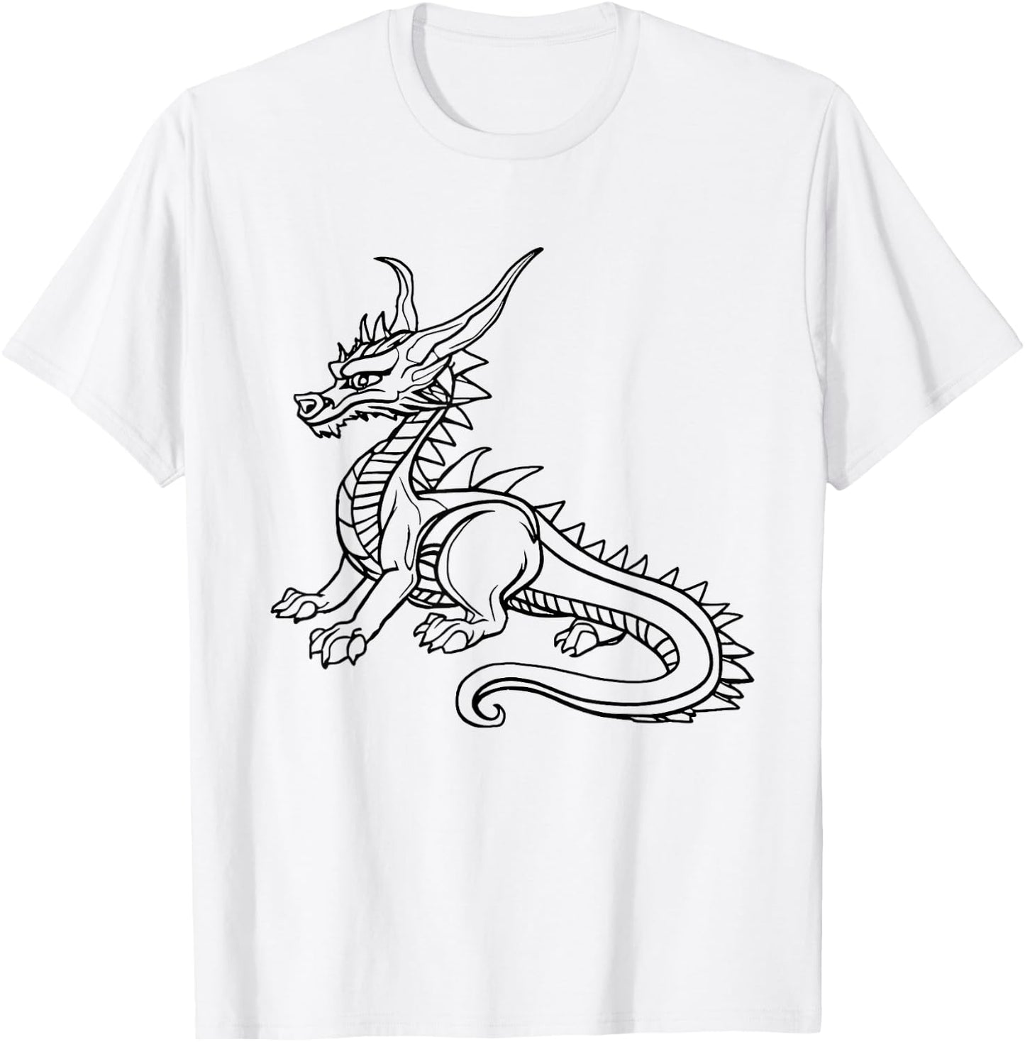 Color the dragon and paint it yourself T-Shirt - T-Shirt | White