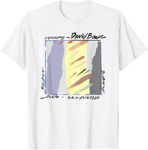 David Bowie - Scary Monsters Abstract , grey, S T-Shirt - T-Shirt | White