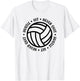Hustle Hit Never Quit Volleyball Motivational Mom Cute Funny T-Shirt - T-Shirt | White