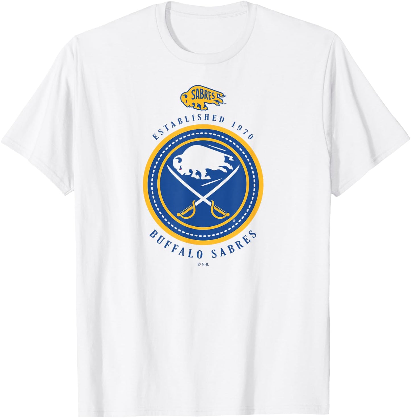 Buffalo Sabres Est 1970 White Officially Licensed T-Shirt - T-Shirt | White
