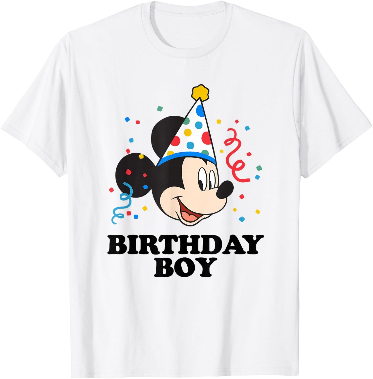 Disney Mickey Mouse Birthday Boy , Blue T-Shirt - T-Shirt | White
