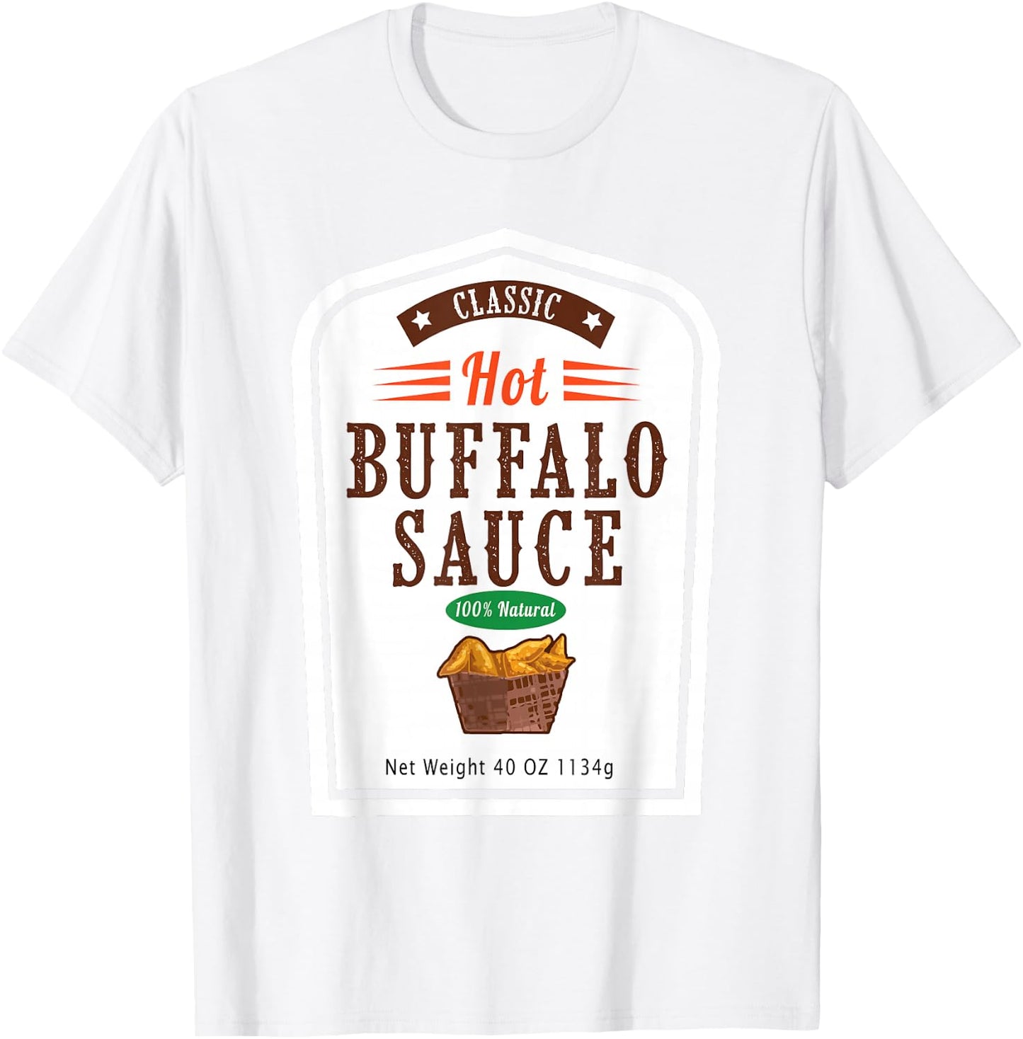 Hot Buffalo Family Sauce Costume Halloween Uniform T-Shirt - T-Shirt | White