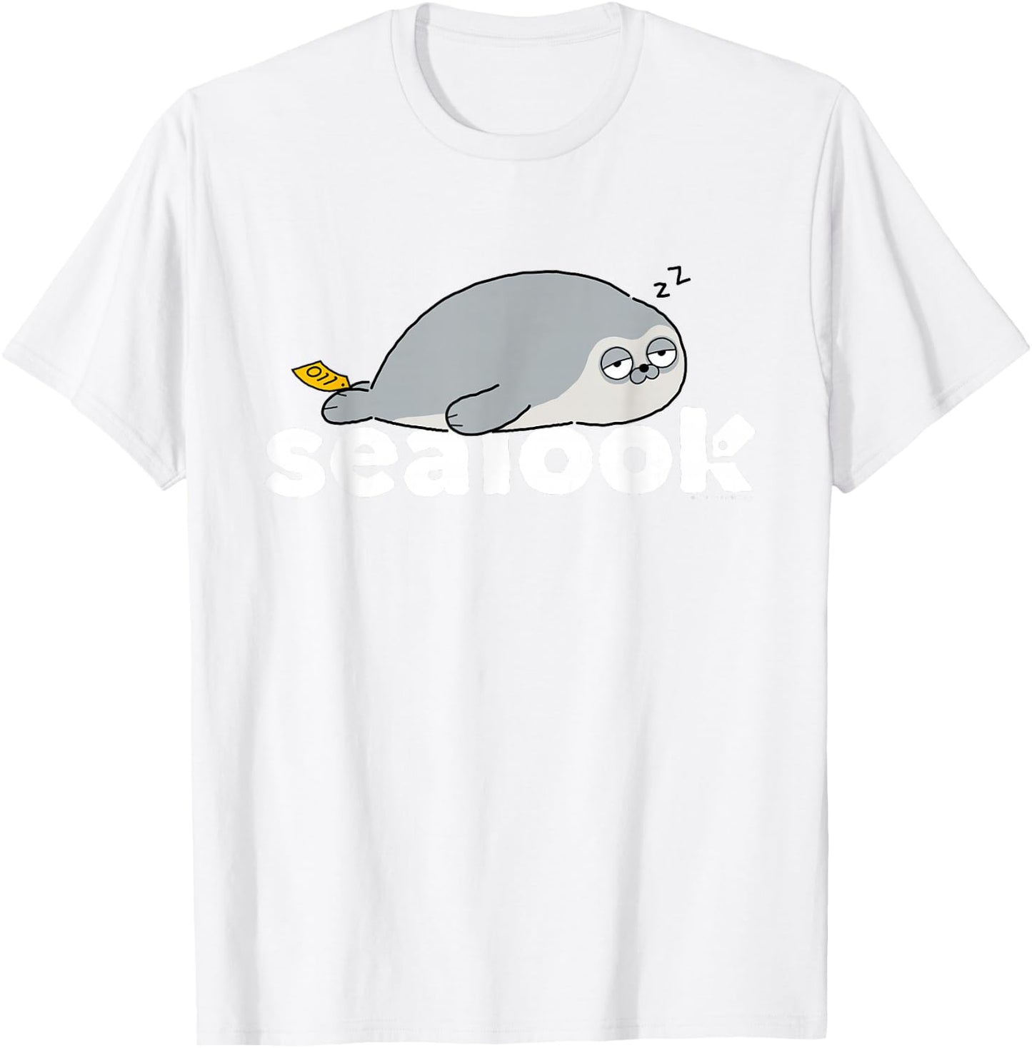Sealook Sleepy Seal T-Shirt - T-Shirt | White