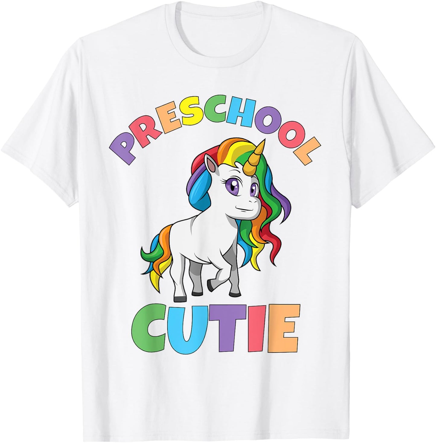 First Day of Preschool Girls Toddler Unicorn Preschool Cutie T-Shirt - T-Shirt | White
