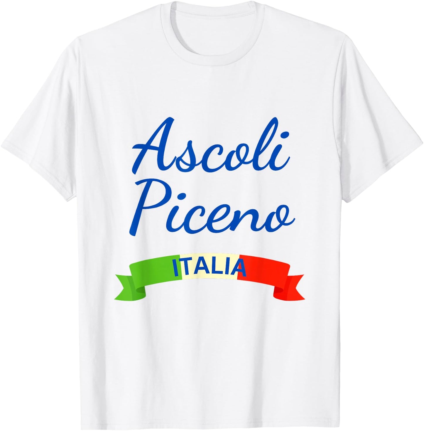 Ascoli Piceno Italy Flag Roma Italia Matching Italian T-Shirt - T-Shirt | White