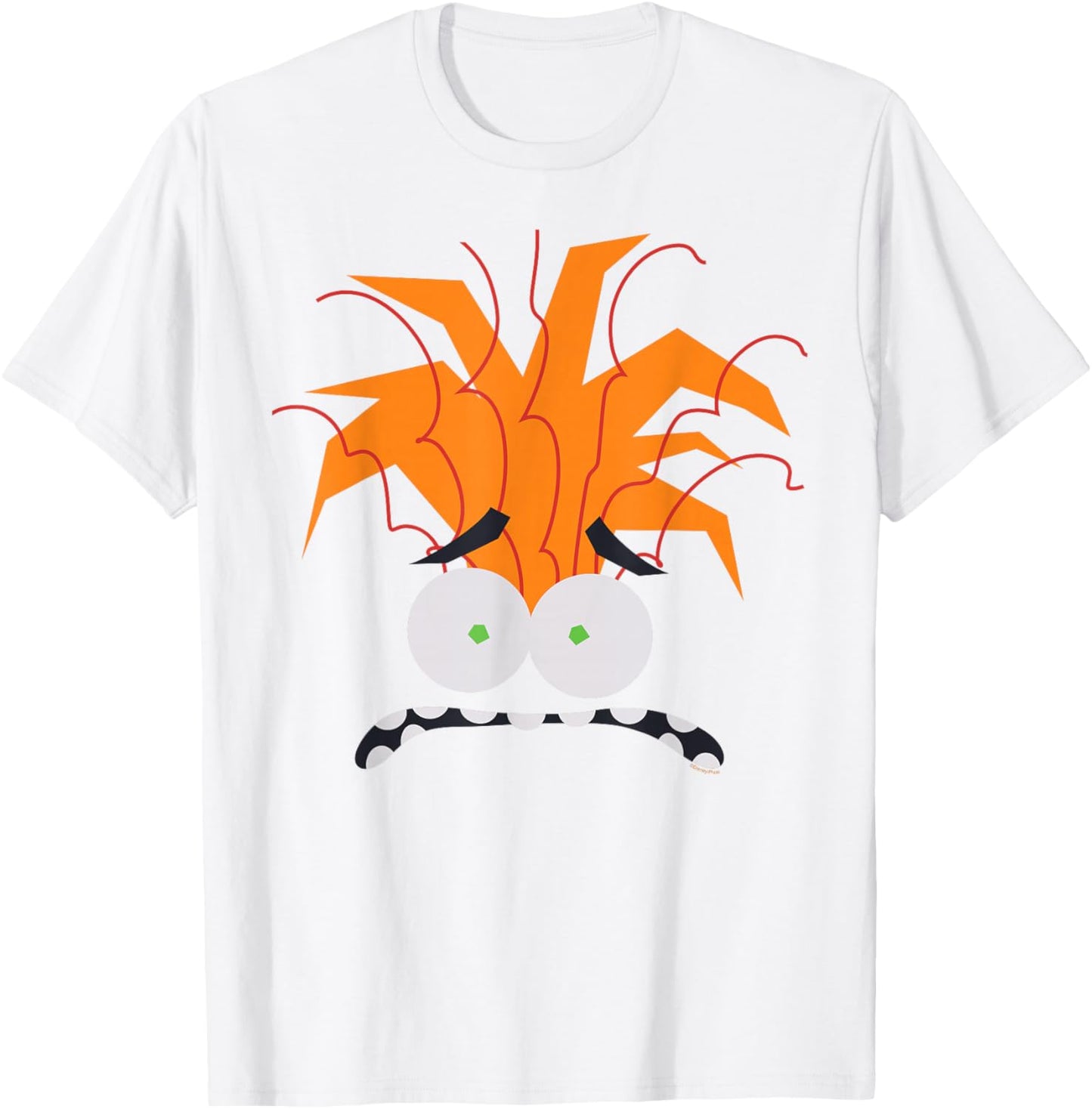 Disney and Pixar's Inside Out 2 Anxiety Costume Big Face , orange T-Shirt - T-Shirt | White