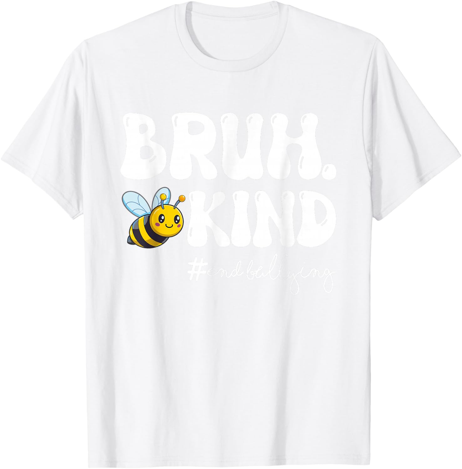 Be Kind Bruh Orange Anti Bullying Unity Day Bee Youth Kids T-Shirt - T-Shirt | White