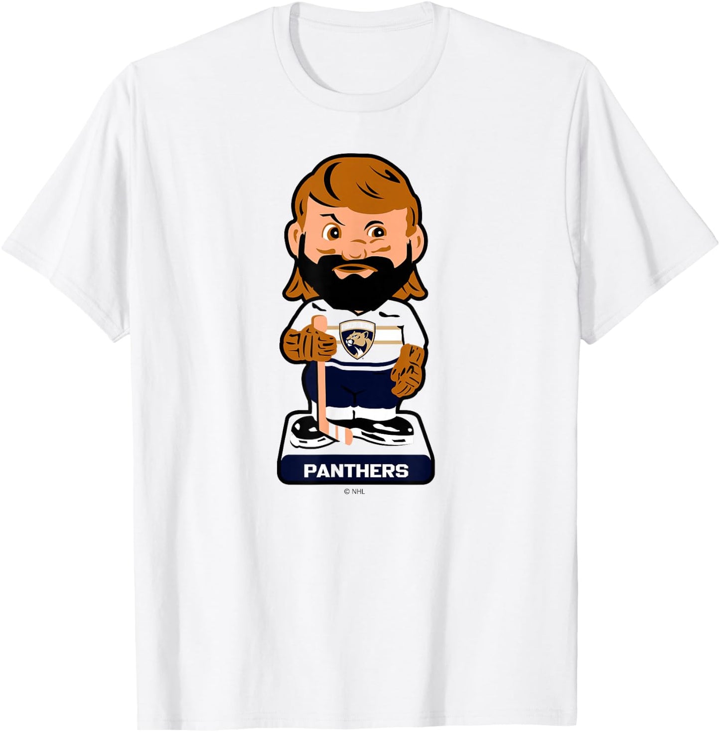 Florida Panthers Bobblehead Red Officially Licensed T-Shirt - T-Shirt | White