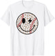 Cute Baseball Happy Face Leopard Smile Face Smiling Baseball T-Shirt - T-Shirt | White
