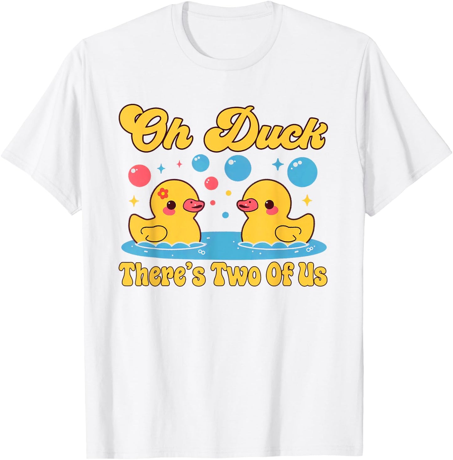 Animal Twins Oh Duck There's Two Of Us Cute Duck T-Shirt - T-Shirt | White