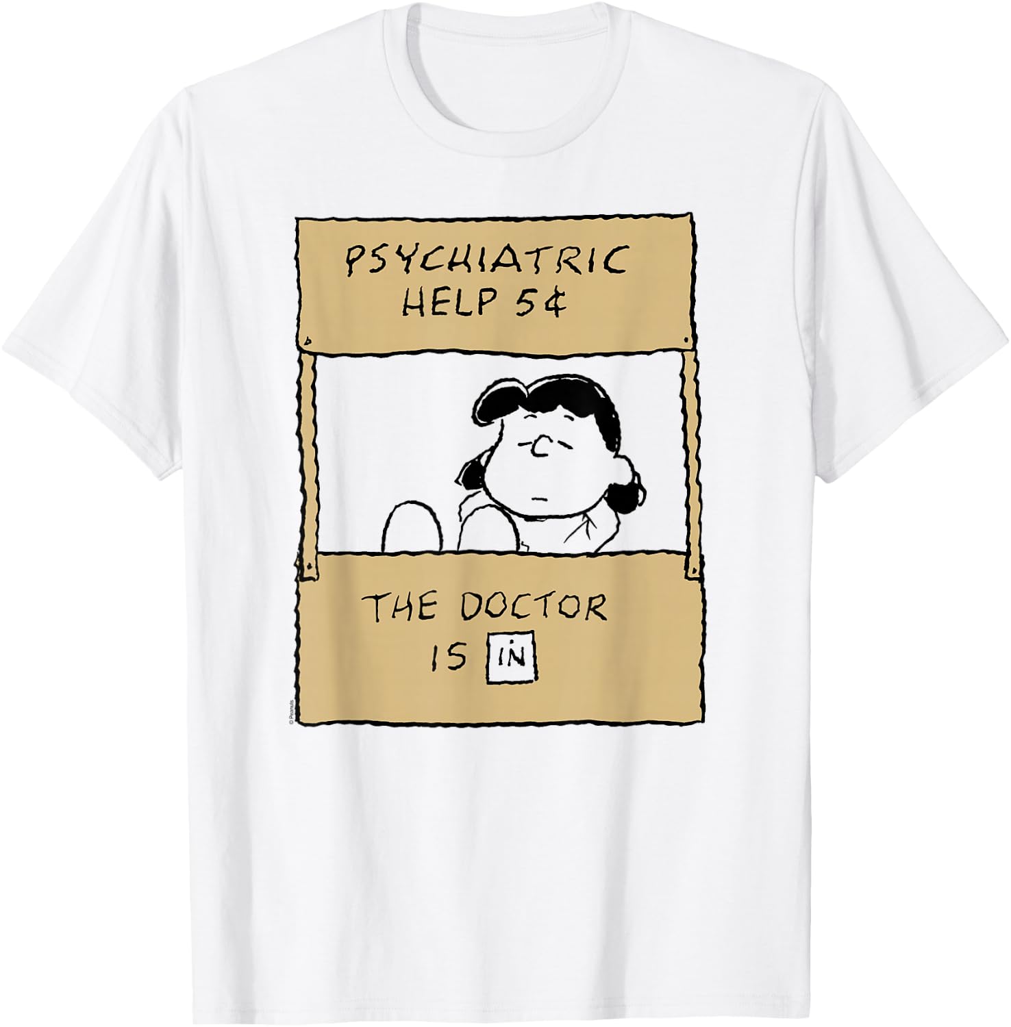 Peanuts - Lucy Doctor is in , White T-Shirt - T-Shirt | White