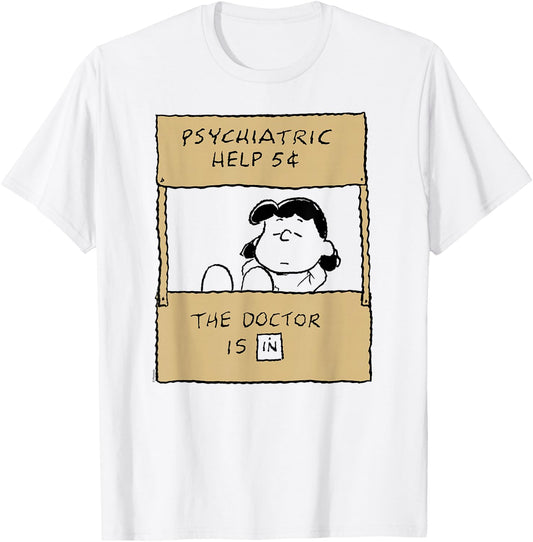 Peanuts - Lucy Doctor is in , White T-Shirt - T-Shirt | White
