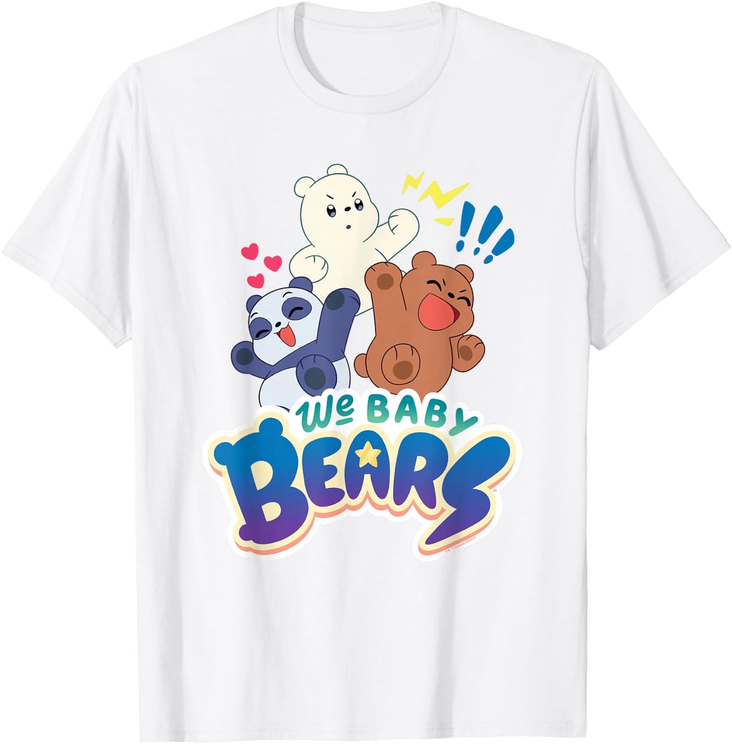 Cartoon Network We Baby Bears Logo and Trio T-Shirt - T-Shirt | White