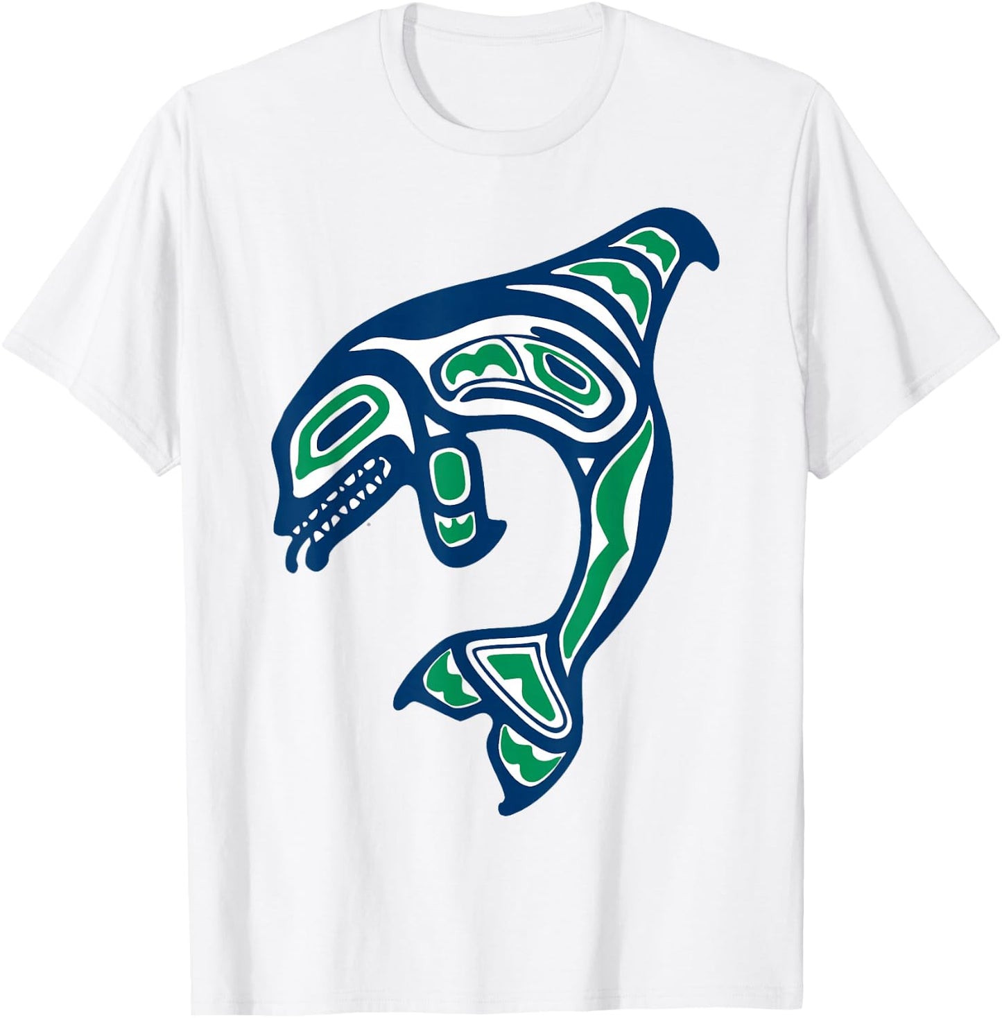 Native American Indian Orca Whale Pacific Northwest T-Shirt - T-Shirt | White