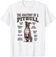 Anatomy Of A Pitbull Shirt Men Women Gift Dog Lovers T-Shirt - T-Shirt | White