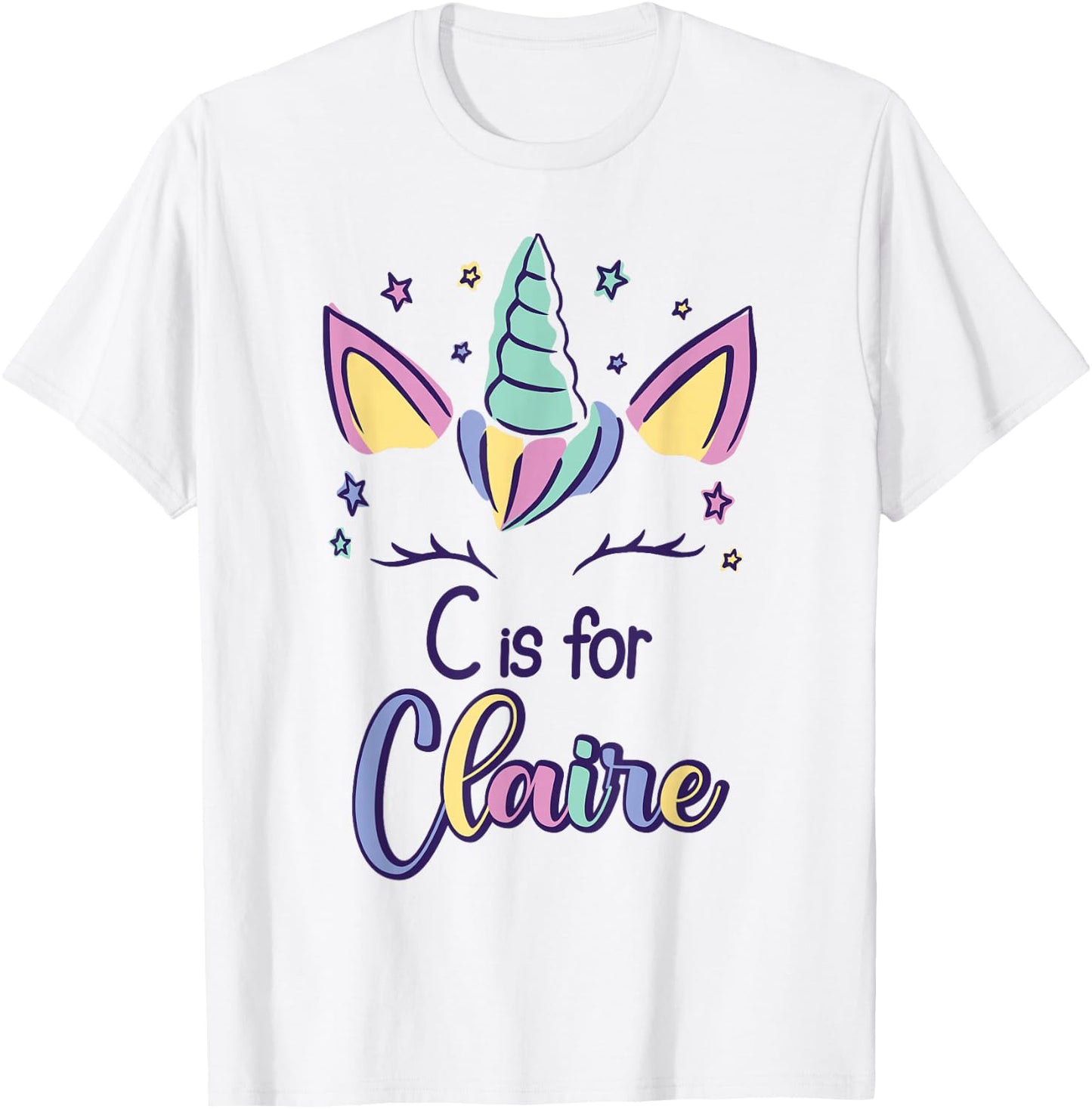 First Name Claire Personalized C Is For Claire T-Shirt - T-Shirt | White