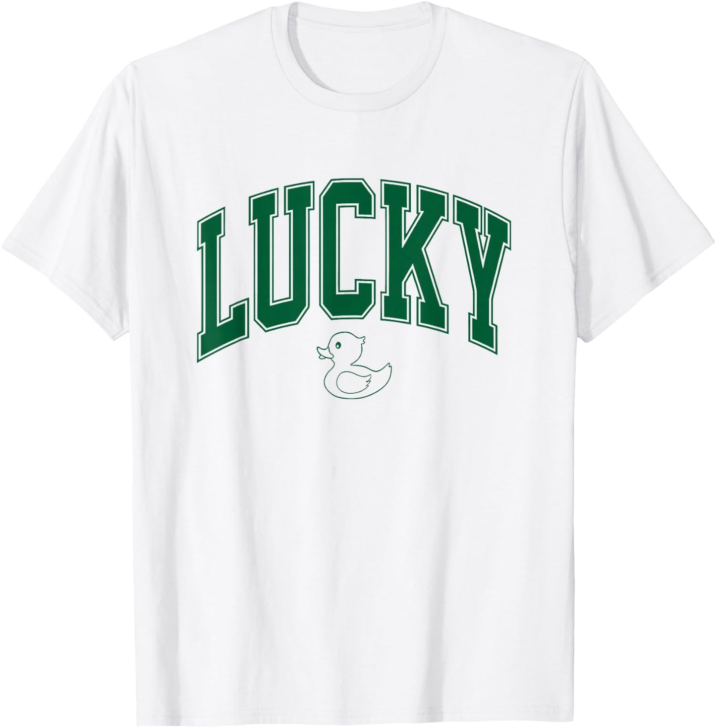 Lucky Duck St Patricks Day T-Shirt - T-Shirt | White