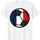 France Flag Soccer Ball French Fan Men Women Kids Boys Girls T-Shirt - T-Shirt | White