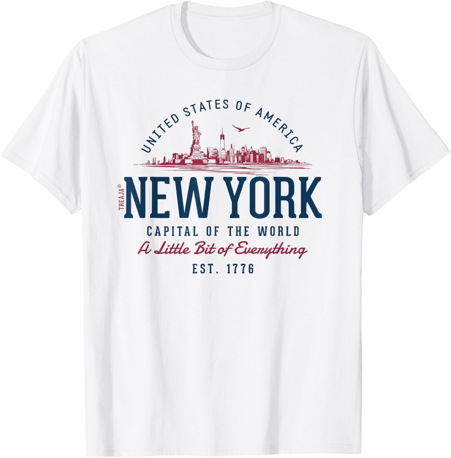 Vintage Look Retro Style United States New York , White T-Shirt - T-Shirt | White
