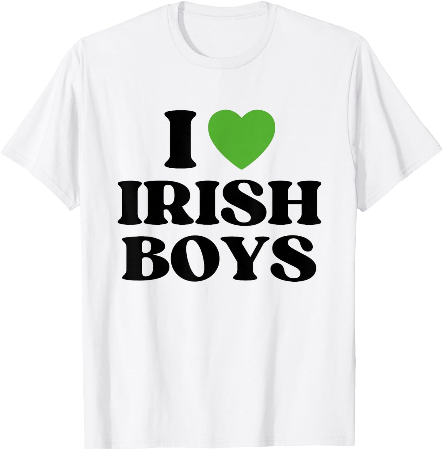 Funny I Love Irish Boys I Red Heart British Boys Irland T-Shirt - T-Shirt | White