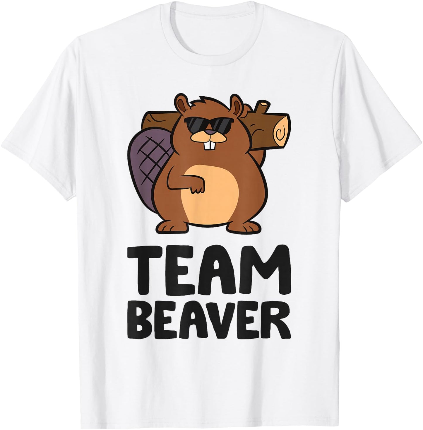 Funny Beaver Sayings And Beaver Gifts Team Beaver -Kids Kids' Casual T-Shirt - T-Shirt | White