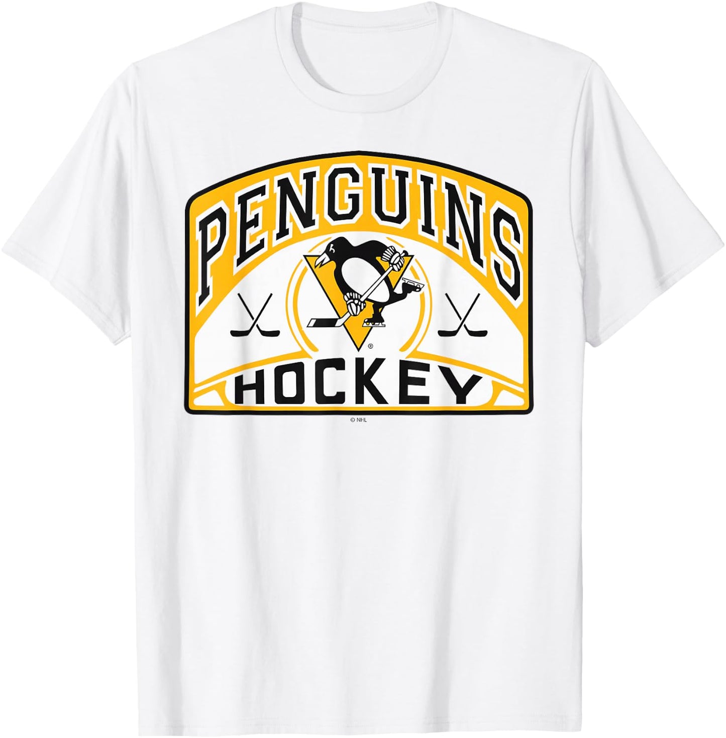 Pittsburgh Penguins Glide Gray Officially Licensed T-Shirt - T-Shirt | White