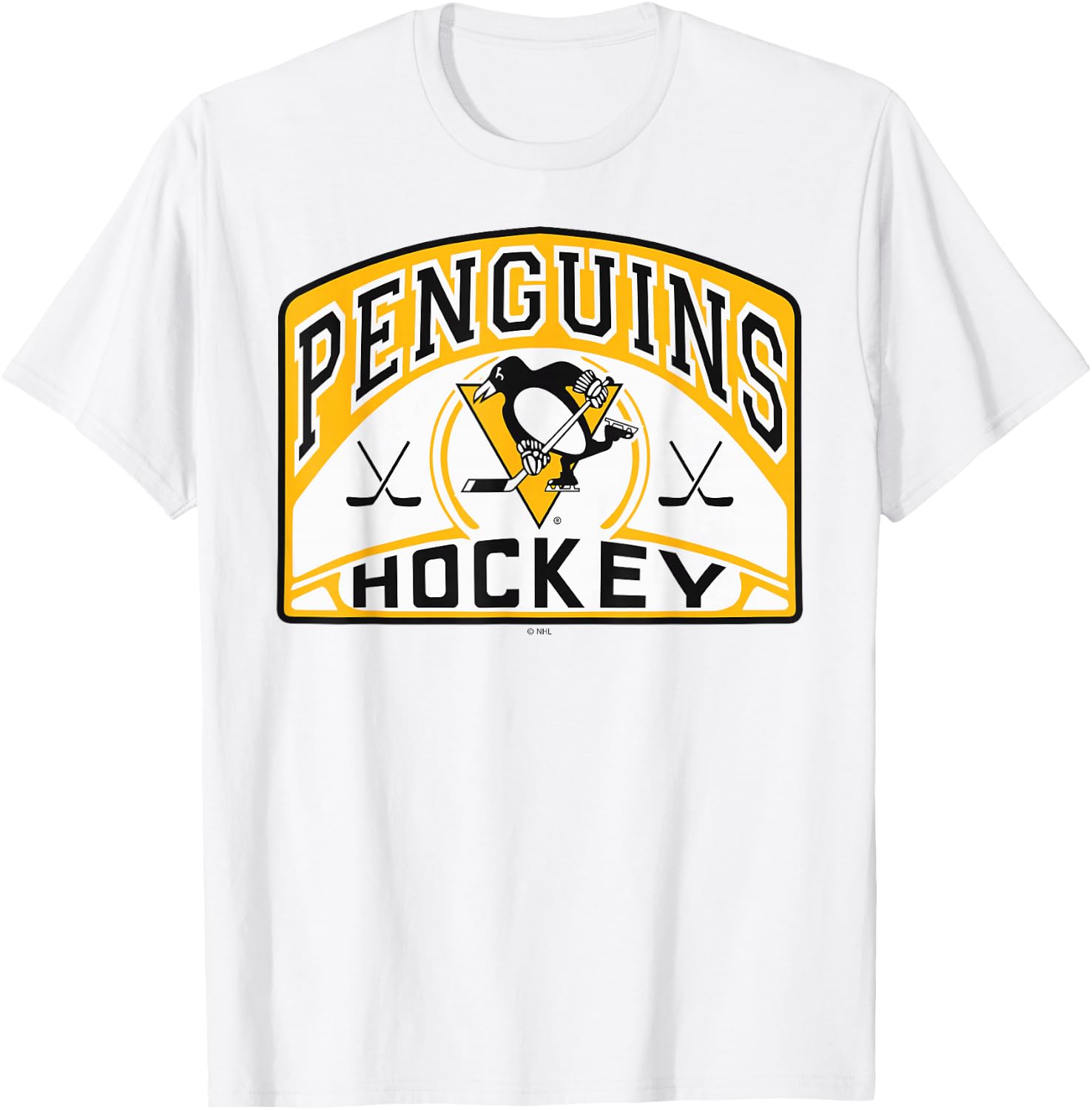 Pittsburgh Penguins Glide Gray Officially Licensed T-Shirt - T-Shirt | White