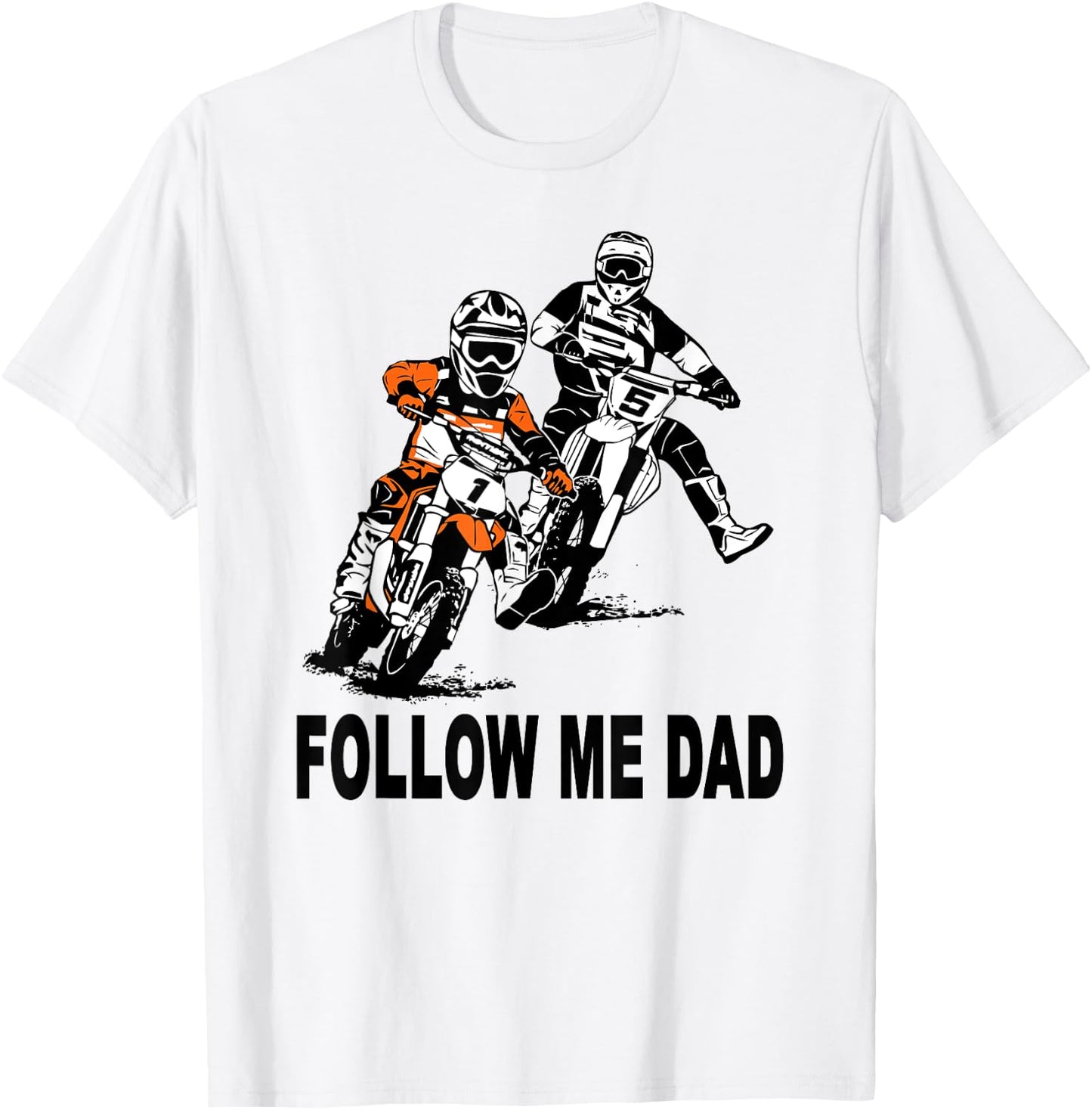 Father & Son Motocross Dirt Bike Kids MX T-Shirt - T-Shirt | White