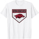 Arkansas Razorbacks Baseball Homeplate White T-Shirt - T-Shirt | White
