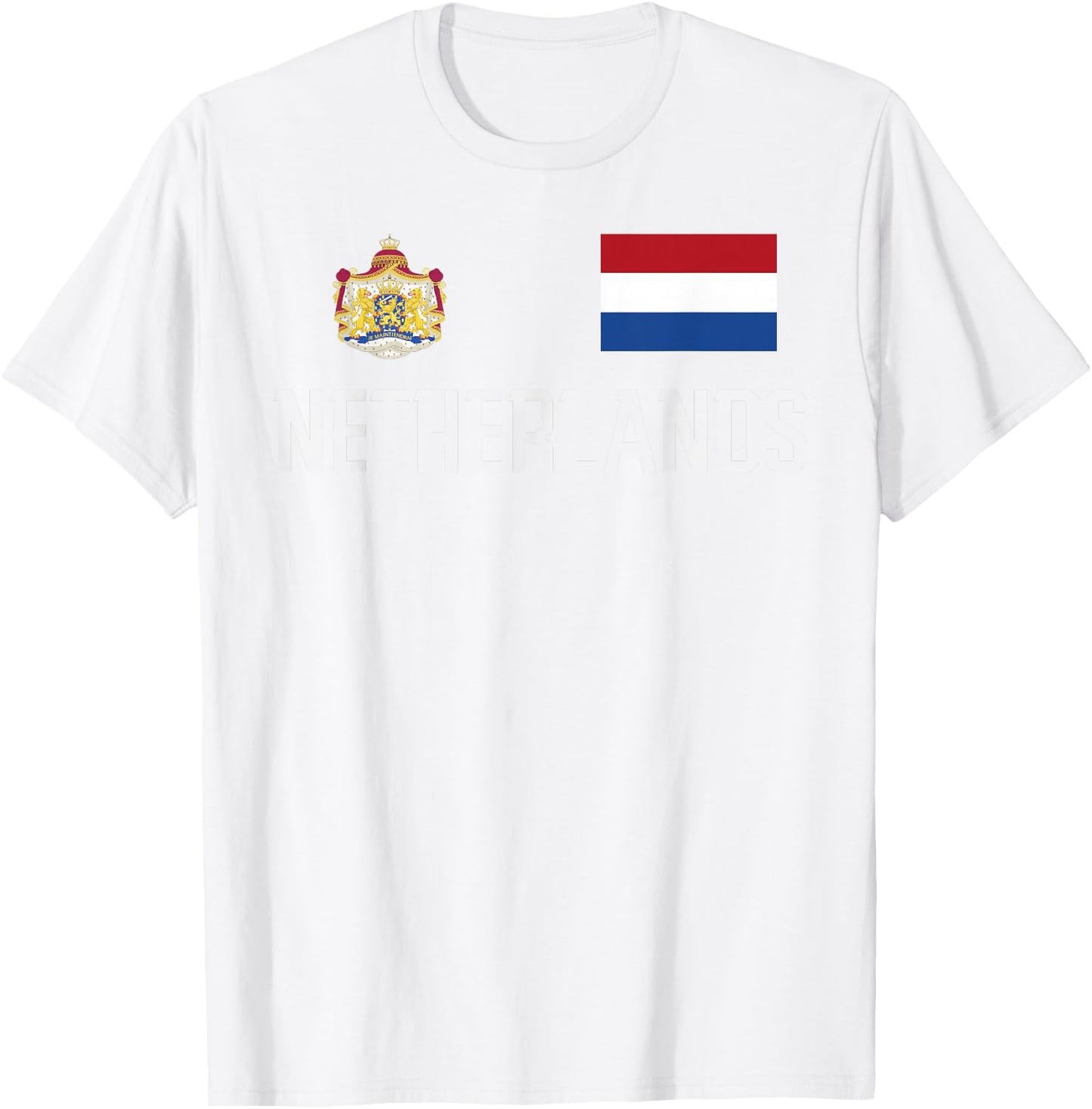 Netherlands Flag Football Soccer Fan Men Women Kids T-Shirt - T-Shirt | White