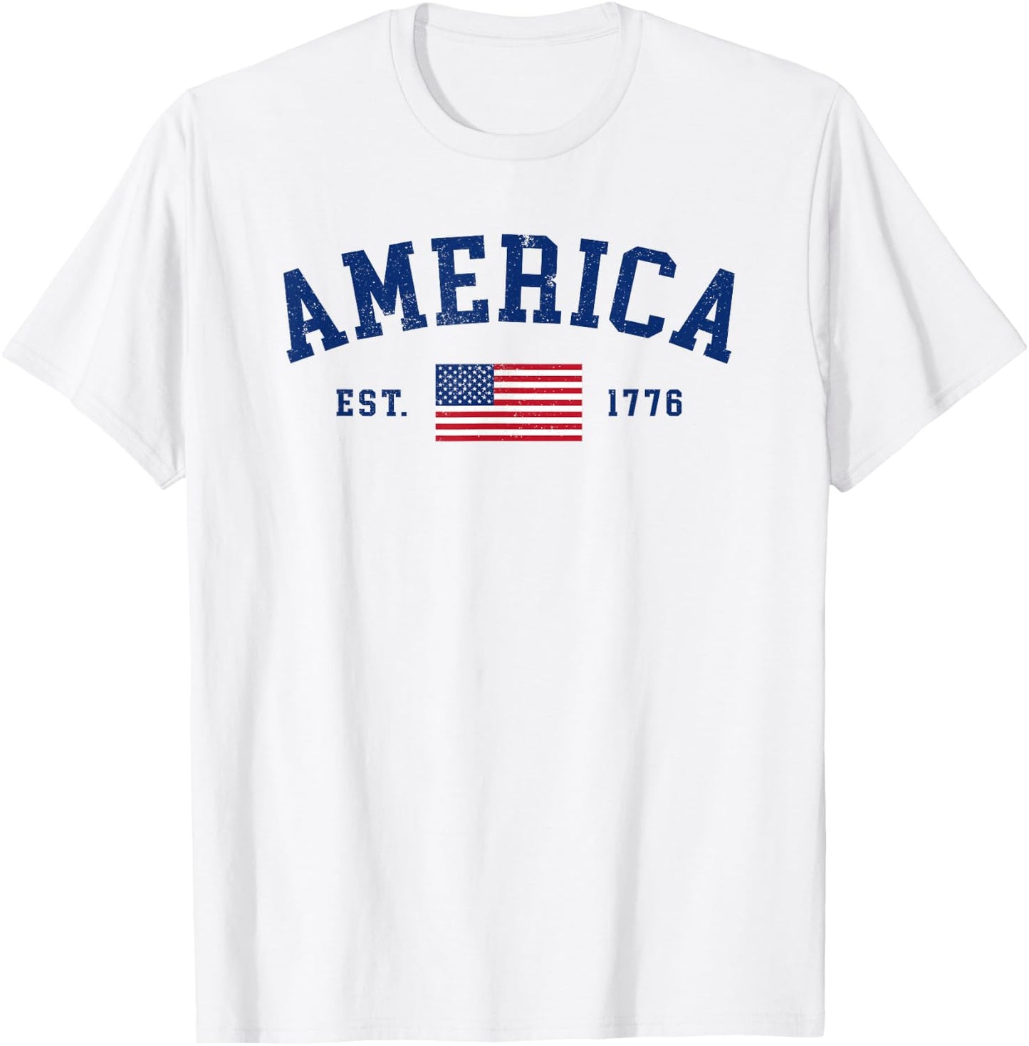 American Flag USA United States Of America US 4th of July T-Shirt - T-Shirt | White