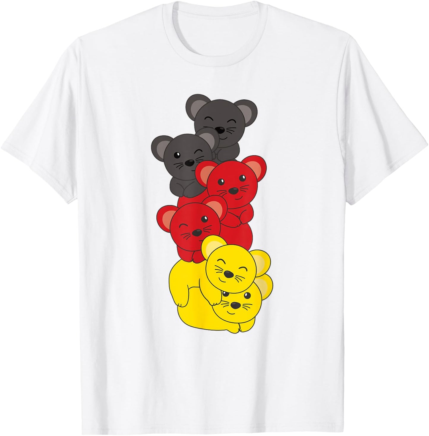 Deutsche flagge Maus deutsch Deutschland Mäuse T-Shirt - T-Shirt | White