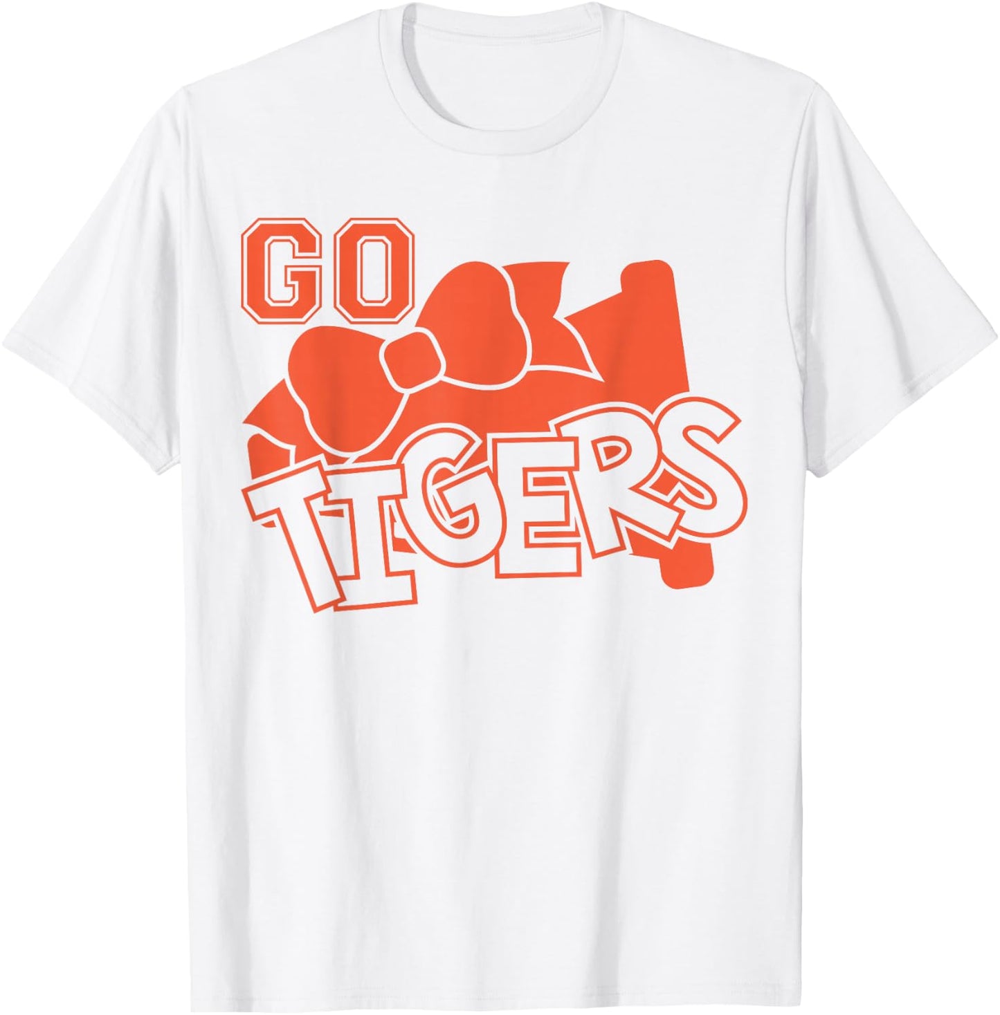 Go Cheer Tigers Football T-Shirt - T-Shirt | White