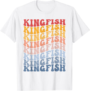 Kingfish Groovy Retro Fish T-Shirt - T-Shirt | White
