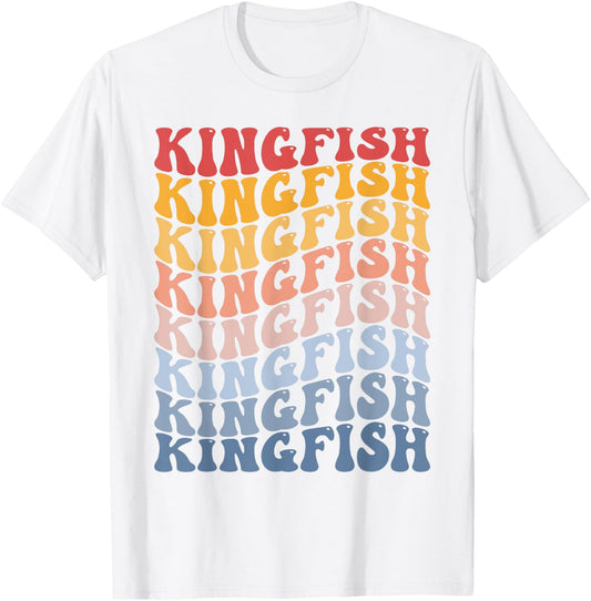 Kingfish Groovy Retro Fish T-Shirt - T-Shirt | White