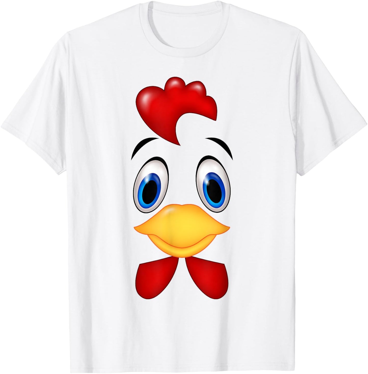 Funny Chicken Face Costume Happy Halloween Day Girls Boys T-Shirt - T-Shirt | White