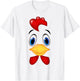 Funny Chicken Face Costume Happy Halloween Day Girls Boys T-Shirt - T-Shirt | White
