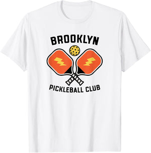 Brooklyn Pickleball Club Pickle Ball Team Retro T-Shirt - T-Shirt | White