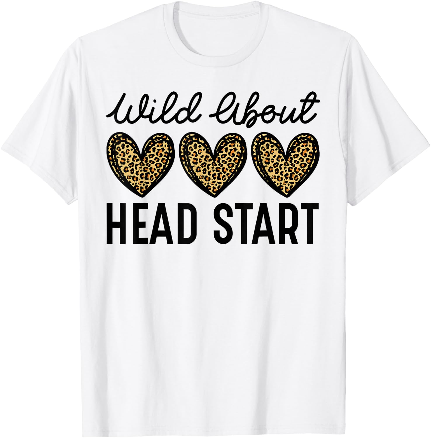 Wild About Head Start, Leopard Head Start Teacher T-Shirt - T-Shirt | White