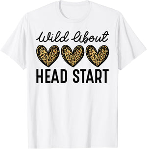Wild About Head Start, Leopard Head Start Teacher T-Shirt - T-Shirt | White