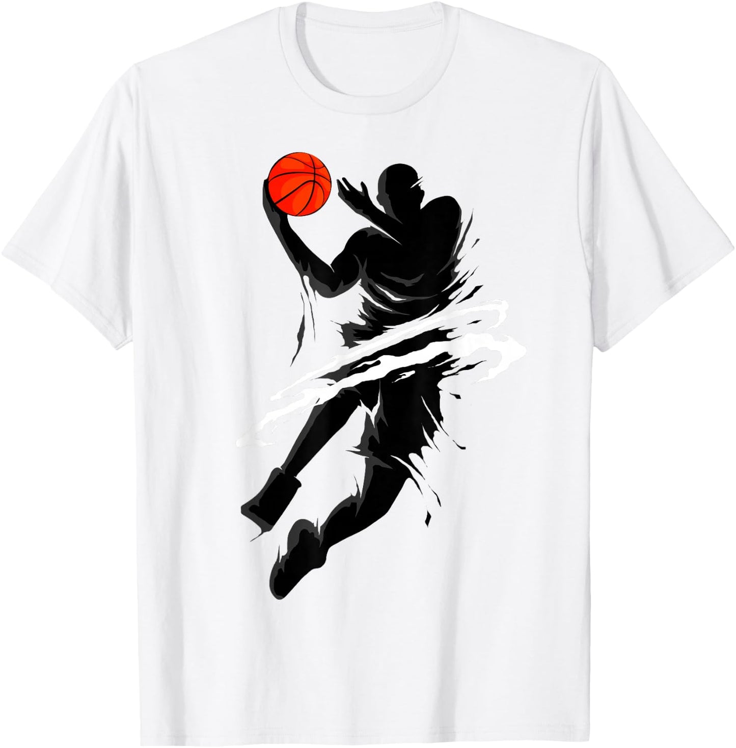 Basketball Player Fan Hoops Basketball Slam Dunk Game Day T-Shirt - T-Shirt | White