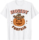 Howdy Pumpkin Leopard Rodeo Western Fall Southern Halloween T-Shirt - T-Shirt | White