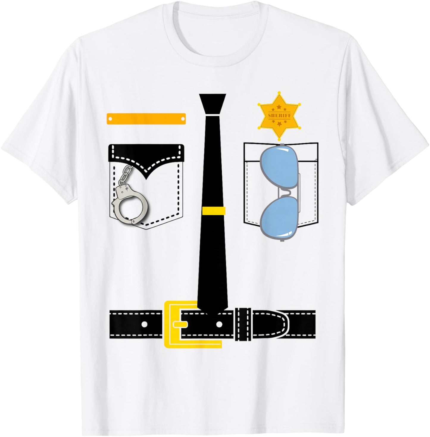 Police Uniform Costume Halloween Kids T-Shirt - T-Shirt | White