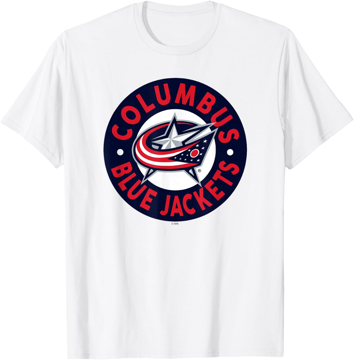 Columbus Blue Jackets Symbol Gray Officially Licensed T-Shirt - T-Shirt | White