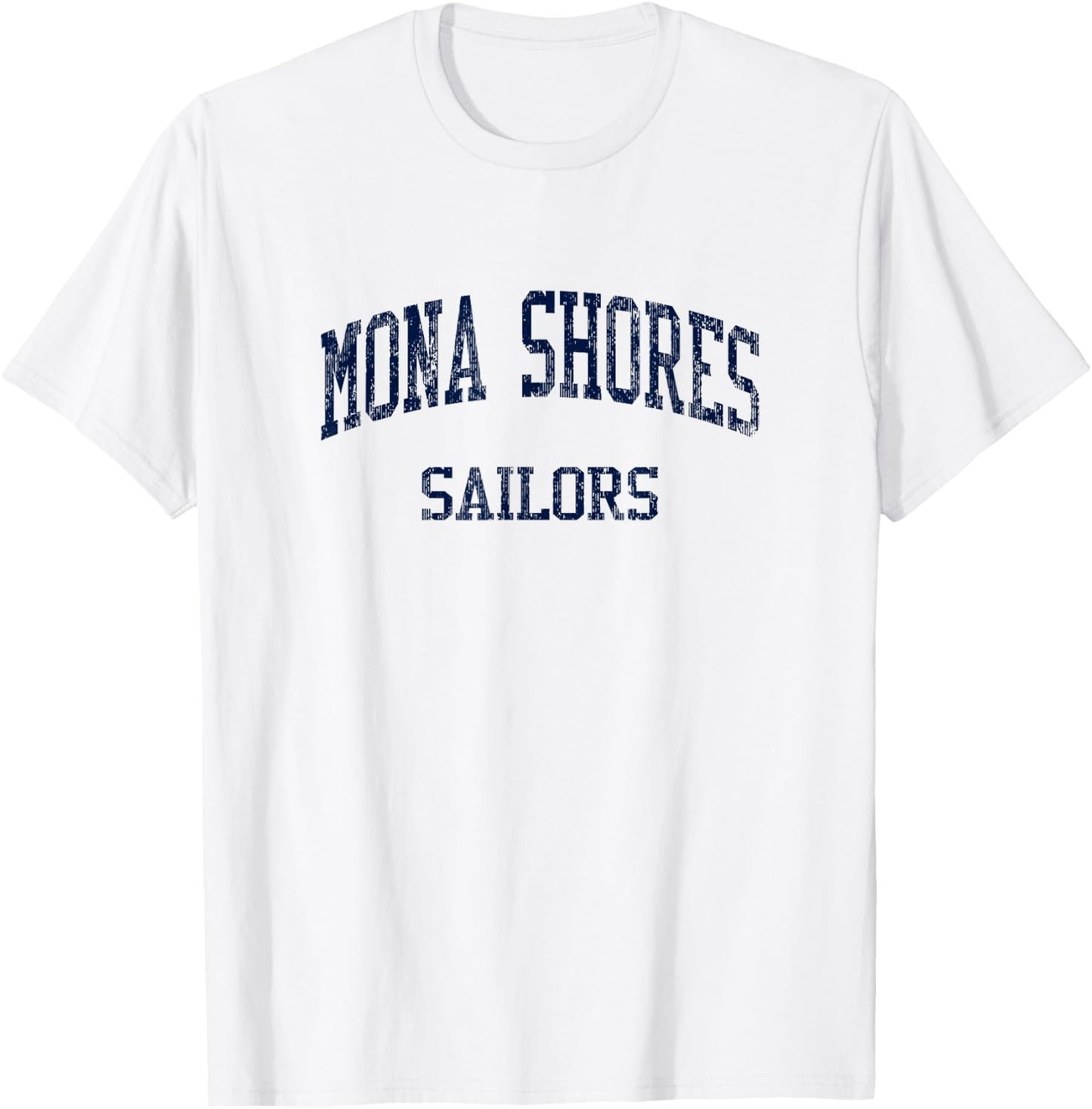 Mona Shores High School HS Muskegon MI Vintage Sports T-Shirt - T-Shirt | White