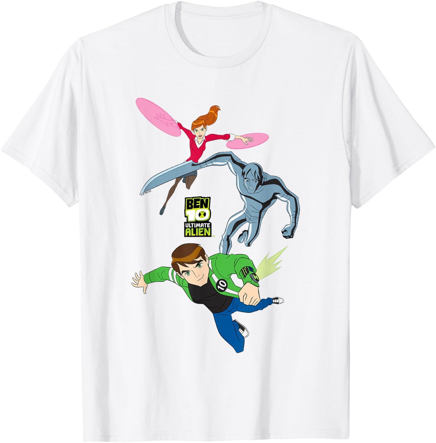 Ben 10 Ultimate Alien: Cosmic Destruction Main Trio Shot T-Shirt - T-Shirt | White